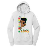 Juneteenth Celebrating 1865 Cool Brown Skin King Boy Women's Pullover Hoodie