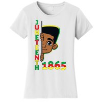 Juneteenth Celebrating 1865 Cool Brown Skin King Boy Women's T-Shirt