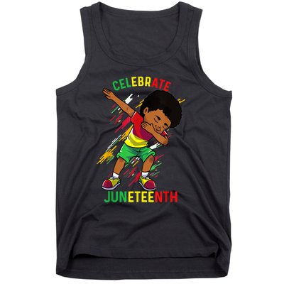 Juneteenth Celebrate 1865 King Dabbing Black African Son Tank Top