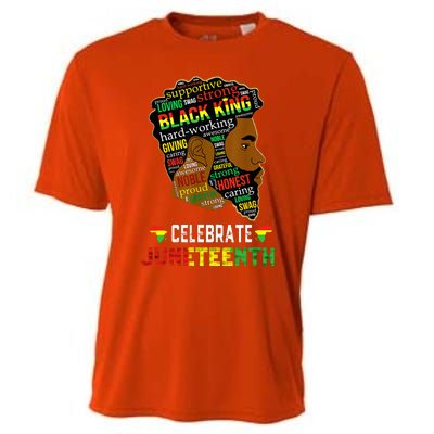 Juneteenth Celebrate 1865 Freedom Black King Fathers Day Cooling Performance Crew T-Shirt