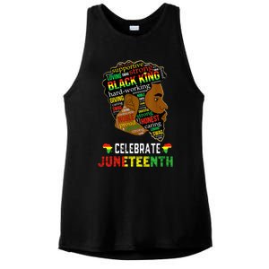 Juneteenth Celebrate 1865 Freedom Black King Fathers Day Ladies PosiCharge Tri-Blend Wicking Tank