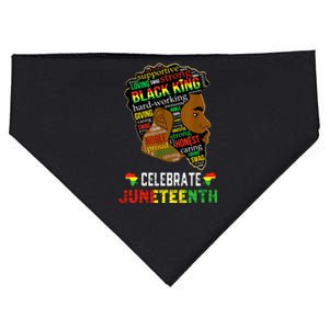 Juneteenth Celebrate 1865 Freedom Black King Fathers Day USA-Made Doggie Bandana