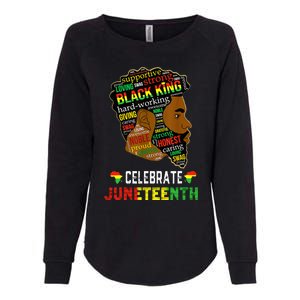 Juneteenth Celebrate 1865 Freedom Black King Fathers Day Womens California Wash Sweatshirt