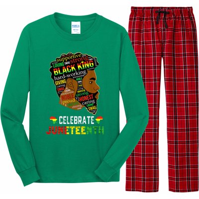 Juneteenth Celebrate 1865 Freedom Black King Fathers Day Long Sleeve Pajama Set