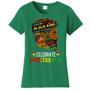 Juneteenth Celebrate 1865 Freedom Black King Fathers Day Women's T-Shirt