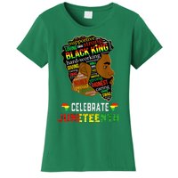 Juneteenth Celebrate 1865 Freedom Black King Fathers Day Women's T-Shirt