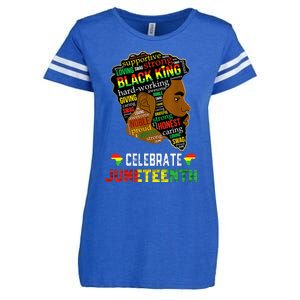 Juneteenth Celebrate 1865 Freedom Black King Fathers Day Enza Ladies Jersey Football T-Shirt