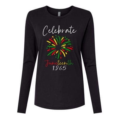 Juneteenth Celebrate 1865 Black History African American Womens Cotton Relaxed Long Sleeve T-Shirt