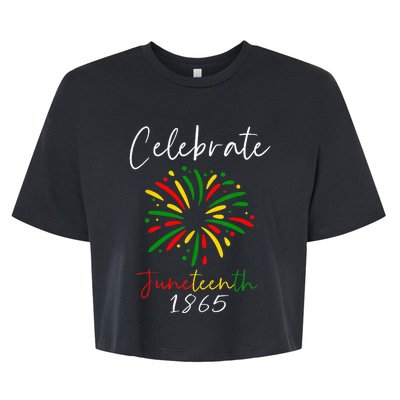 Juneteenth Celebrate 1865 Black History African American Bella+Canvas Jersey Crop Tee