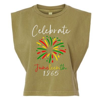 Juneteenth Celebrate 1865 Black History African American Garment-Dyed Women's Muscle Tee