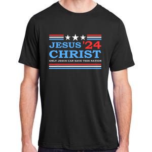 Jesus Christ 2024 President Usa Election Political Parody Adult ChromaSoft Performance T-Shirt