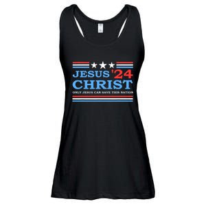 Jesus Christ 2024 President Usa Election Political Parody Ladies Essential Flowy Tank