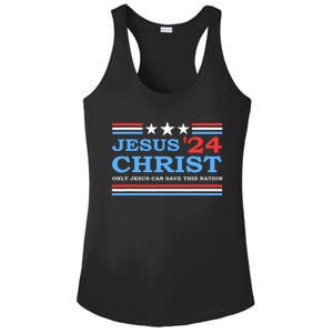 Jesus Christ 2024 President Usa Election Political Parody Ladies PosiCharge Competitor Racerback Tank