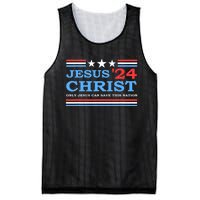 Jesus Christ 2024 President Usa Election Political Parody Mesh Reversible Basketball Jersey Tank