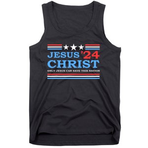 Jesus Christ 2024 President Usa Election Political Parody Tank Top