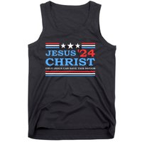 Jesus Christ 2024 President Usa Election Political Parody Tank Top