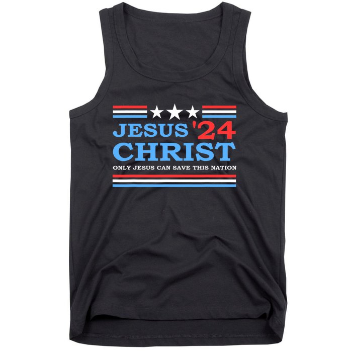 Jesus Christ 2024 President Usa Election Political Parody Tank Top