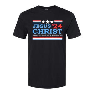 Jesus Christ 2024 President Usa Election Political Parody Softstyle CVC T-Shirt