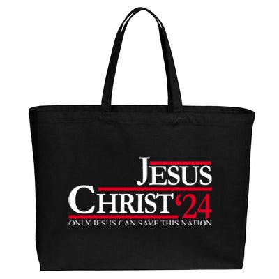 Jesus Christ 2024 Only Jesus Can Save This Nation Cotton Canvas Jumbo Tote