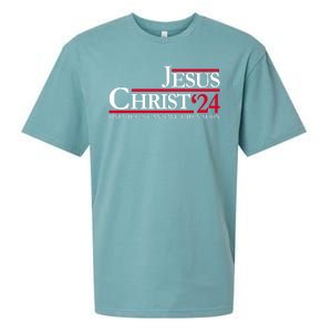 Jesus Christ 2024 Only Jesus Can Save This Nation Sueded Cloud Jersey T-Shirt