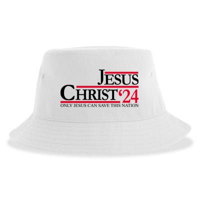 Jesus Christ 2024 Only Jesus Can Save This Nation Sustainable Bucket Hat