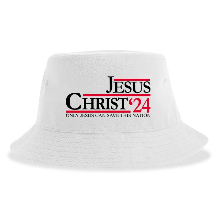 Jesus Christ 2024 Only Jesus Can Save This Nation Sustainable Bucket Hat