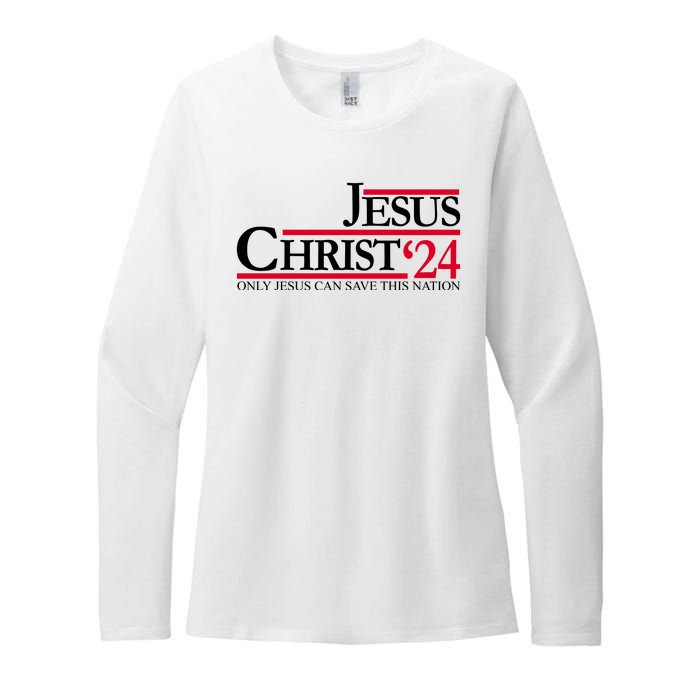 Jesus Christ 2024 Only Jesus Can Save This Nation Womens CVC Long Sleeve Shirt