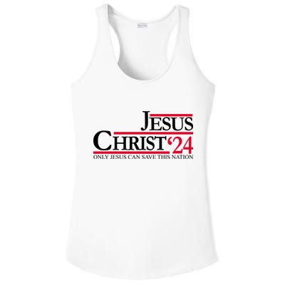 Jesus Christ 2024 Only Jesus Can Save This Nation Ladies PosiCharge Competitor Racerback Tank