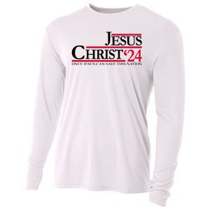 Jesus Christ 2024 Only Jesus Can Save This Nation Cooling Performance Long Sleeve Crew