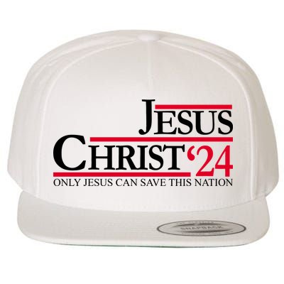 Jesus Christ 2024 Only Jesus Can Save This Nation Wool Snapback Cap