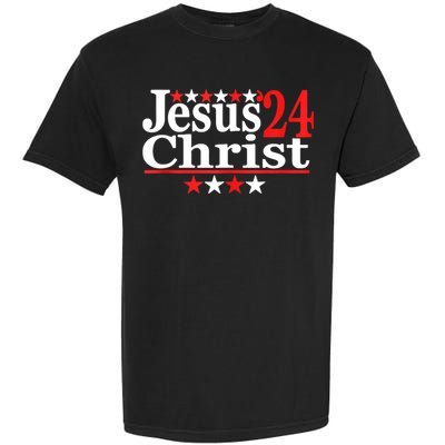 Jesus Christ 2024 Political Election Garment-Dyed Heavyweight T-Shirt