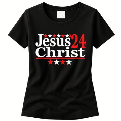 Jesus Christ 2024 Political Election Womens T-Shirt