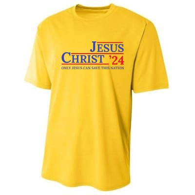 Jesus Christ 24 Only Jesus Can Save This Nation Performance Sprint T-Shirt