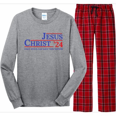 Jesus Christ 24 Only Jesus Can Save This Nation Long Sleeve Pajama Set