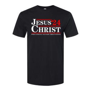 Jesus Christ 2024 Only Jesus Can Save This Nation Softstyle CVC T-Shirt