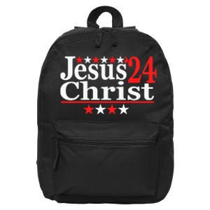 Jesus Christ 2024 Political Election Parody 16 in Basic Backpack