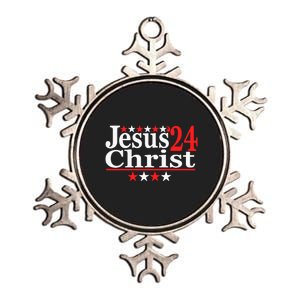 Jesus Christ 2024 Political Election Parody Metallic Star Ornament