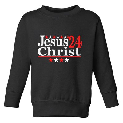 Jesus Christ 2024 Political Election Parody Toddler Sweatshirt