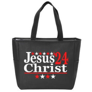 Jesus Christ 2024 Political Election Parody Zip Tote Bag