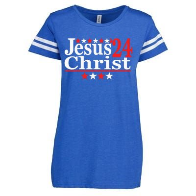 Jesus Christ 2024 Political Election Parody Enza Ladies Jersey Football T-Shirt