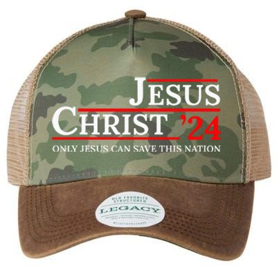 Jesus Christ 24 Only Jesus Can Save This Nation Legacy Tie Dye Trucker Hat