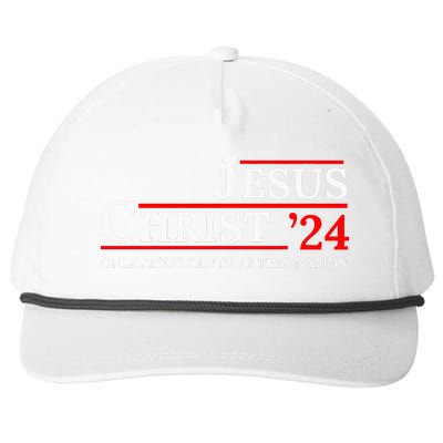 Jesus Christ 24 Only Jesus Can Save This Nation Snapback Five-Panel Rope Hat