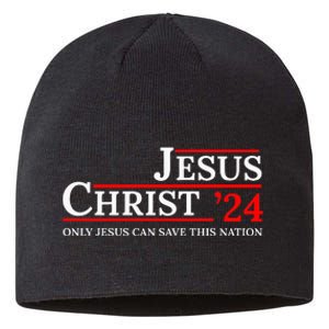 Jesus Christ 24 Only Jesus Can Save This Nation Sustainable Beanie