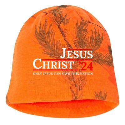 Jesus Christ 24 Only Jesus Can Save This Nation Kati - Camo Knit Beanie