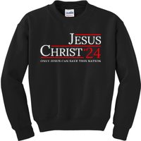 Jesus Christ 2024 Only Jesus Can Save This Nation Kids Sweatshirt