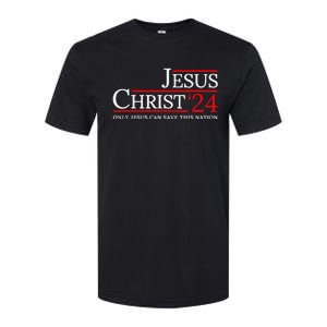 Jesus Christ 2024 Only Jesus Can Save This Nation Softstyle CVC T-Shirt