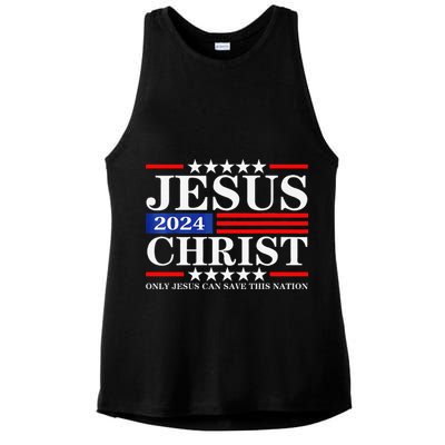 Jesus Christ 2024 Only Jesus Can Save This Nation Premium Ladies PosiCharge Tri-Blend Wicking Tank