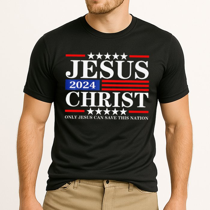 Jesus Christ 2024 Only Jesus Can Save This Nation Premium Cooling Performance Crew T-Shirt