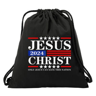 Jesus Christ 2024 Only Jesus Can Save This Nation Premium Drawstring Bag