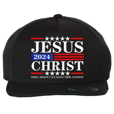 Jesus Christ 2024 Only Jesus Can Save This Nation Premium Wool Snapback Cap